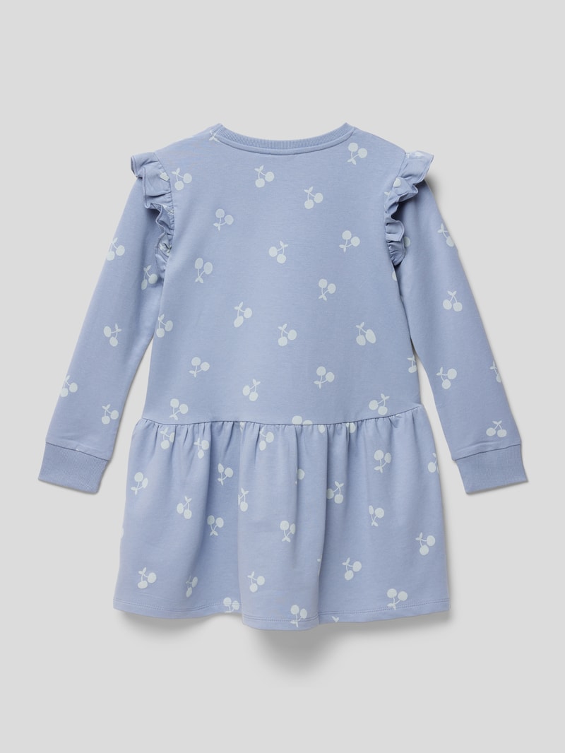 Kleid mit Motiv-Print Modell 'TRINA' in rauchblau