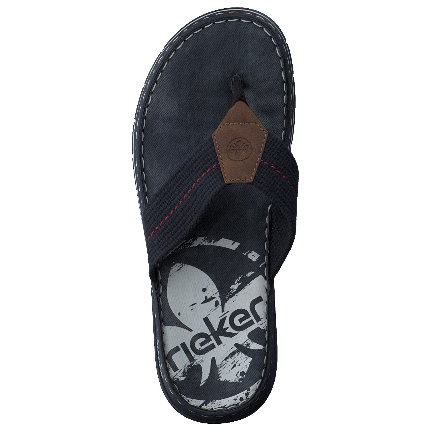 Rieker 21280, Zehentrenner, Herren, Blau