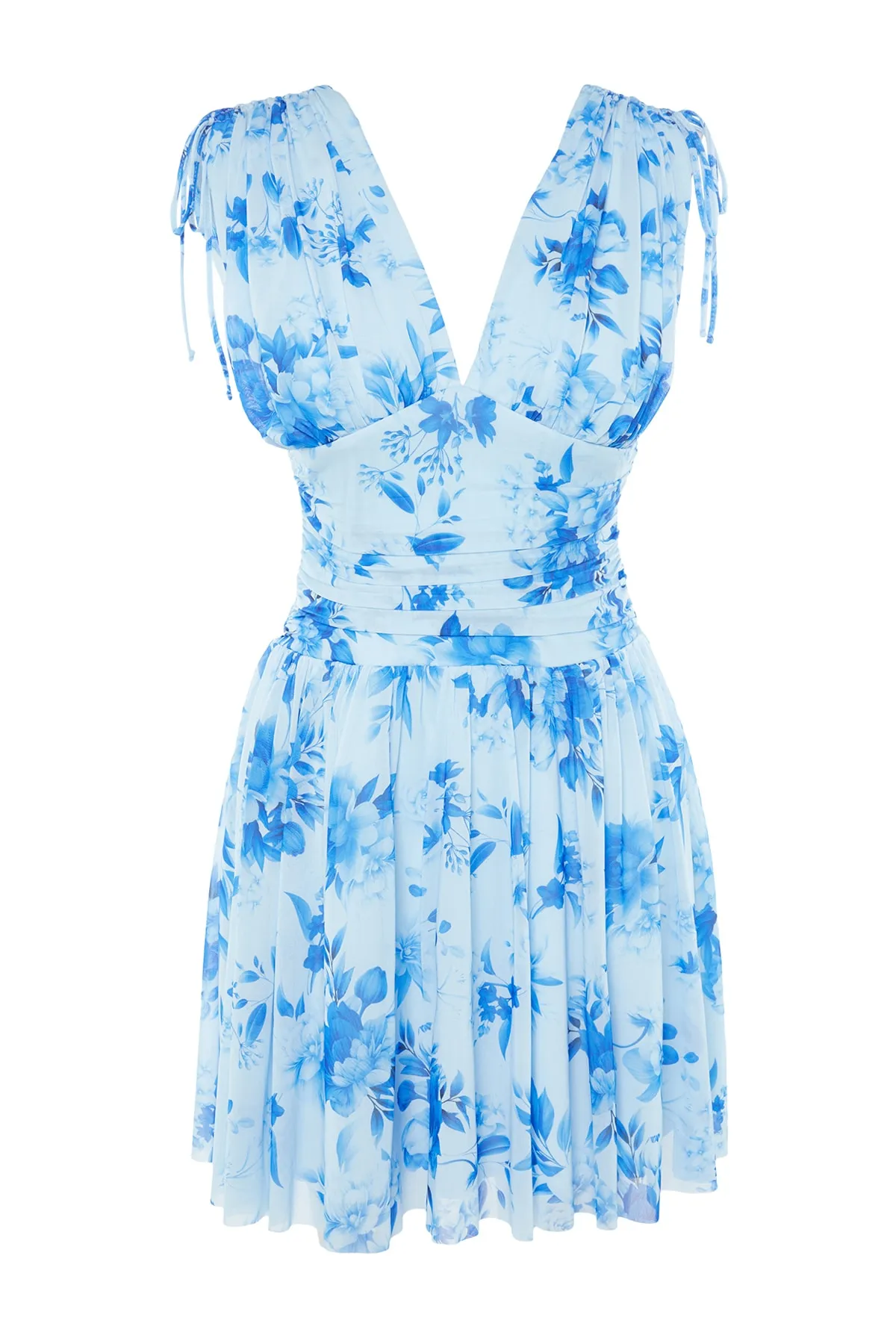 Trendyol Collection  Mehrfarbiges, floral gemustertes, elegantes Abendkleid TPRSS23EL00208