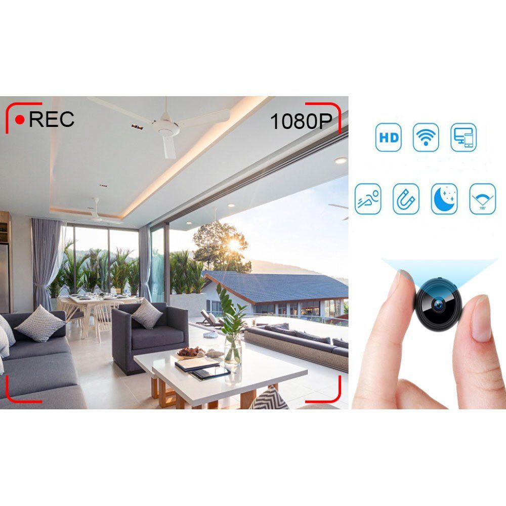 FeelGlad WLAN Camera,Mini Camera,Tragbare Überwachungskamera (hd)