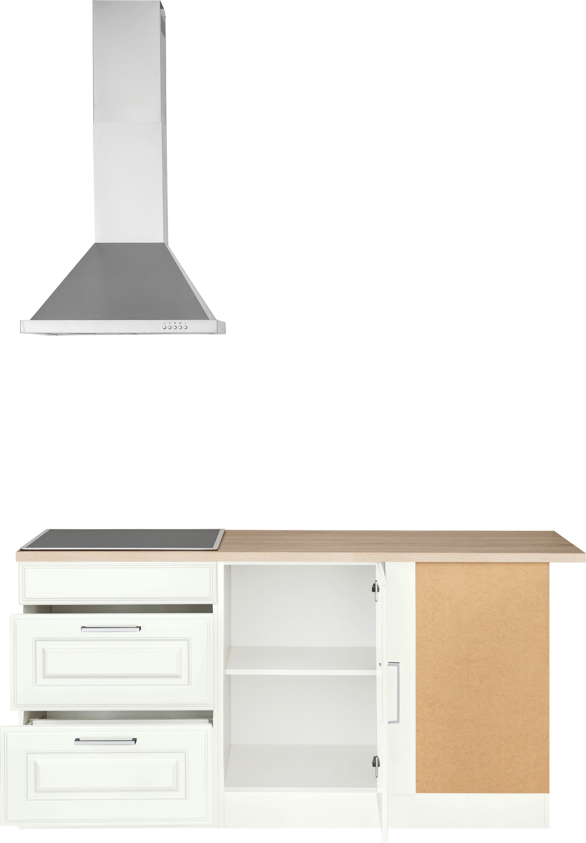 HELD MÖBEL Winkelküche Stockholm, Stellbreite 230/170 cm, mit hochwertigen MDF Fronten im Landhaus-Stil