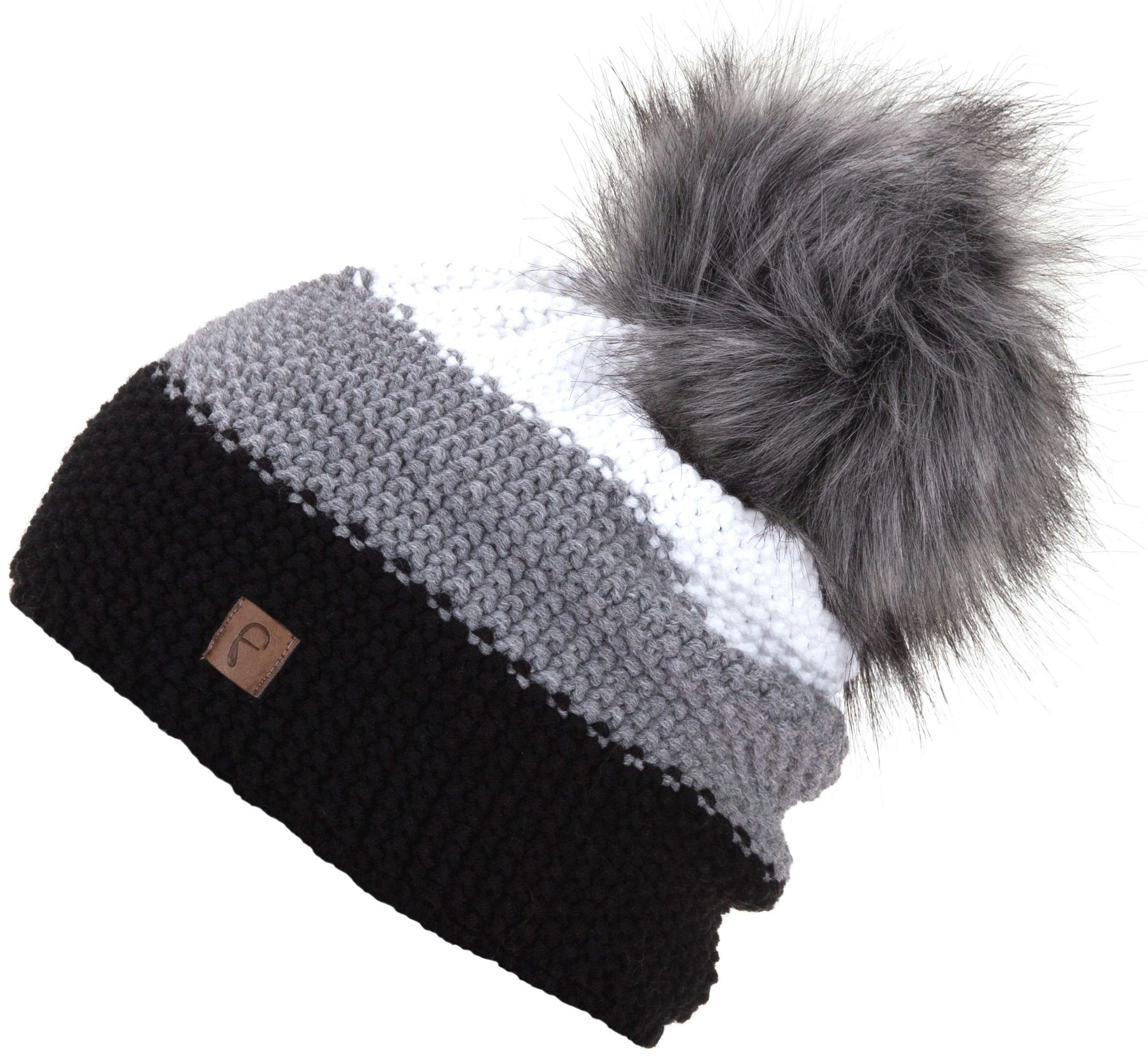 Faera Bommelmütze Wintermütze Damen Herren Mütze Beanie Haube Winter Strickmütze