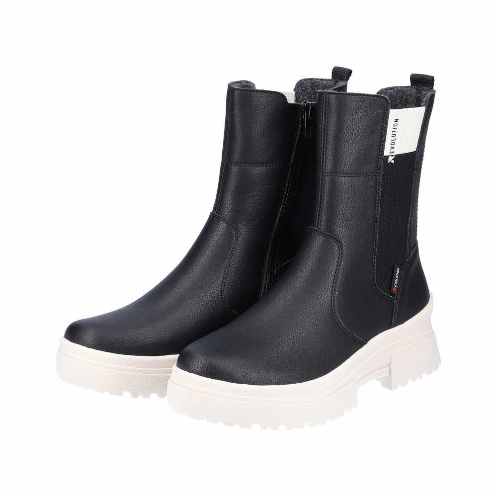 RIEKER Stiefeletten schwarz