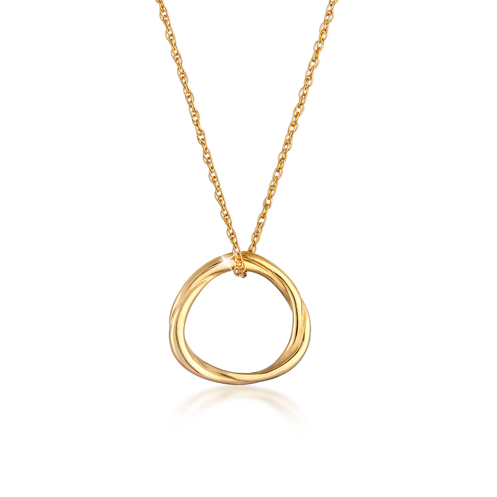 Elli Elli Collier Collier pour dames circulaire à la mode Look Geo organic en 925/1000 Bijoux