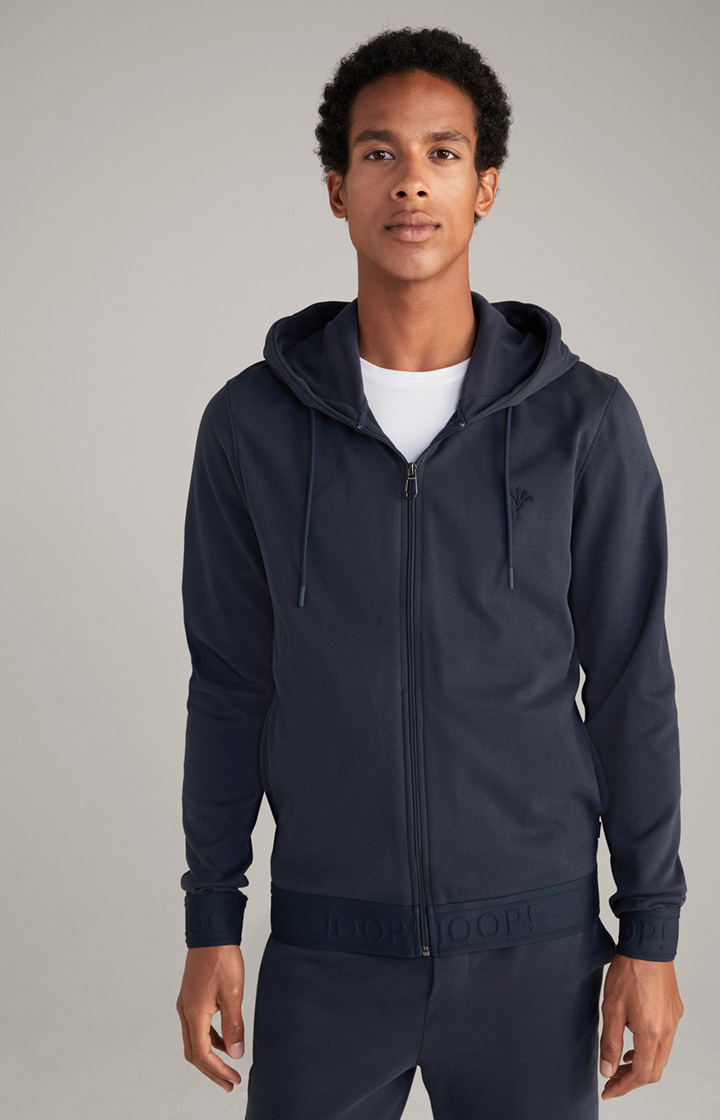 Loungewear Hoodie Sweatjacke in Dunkelblau