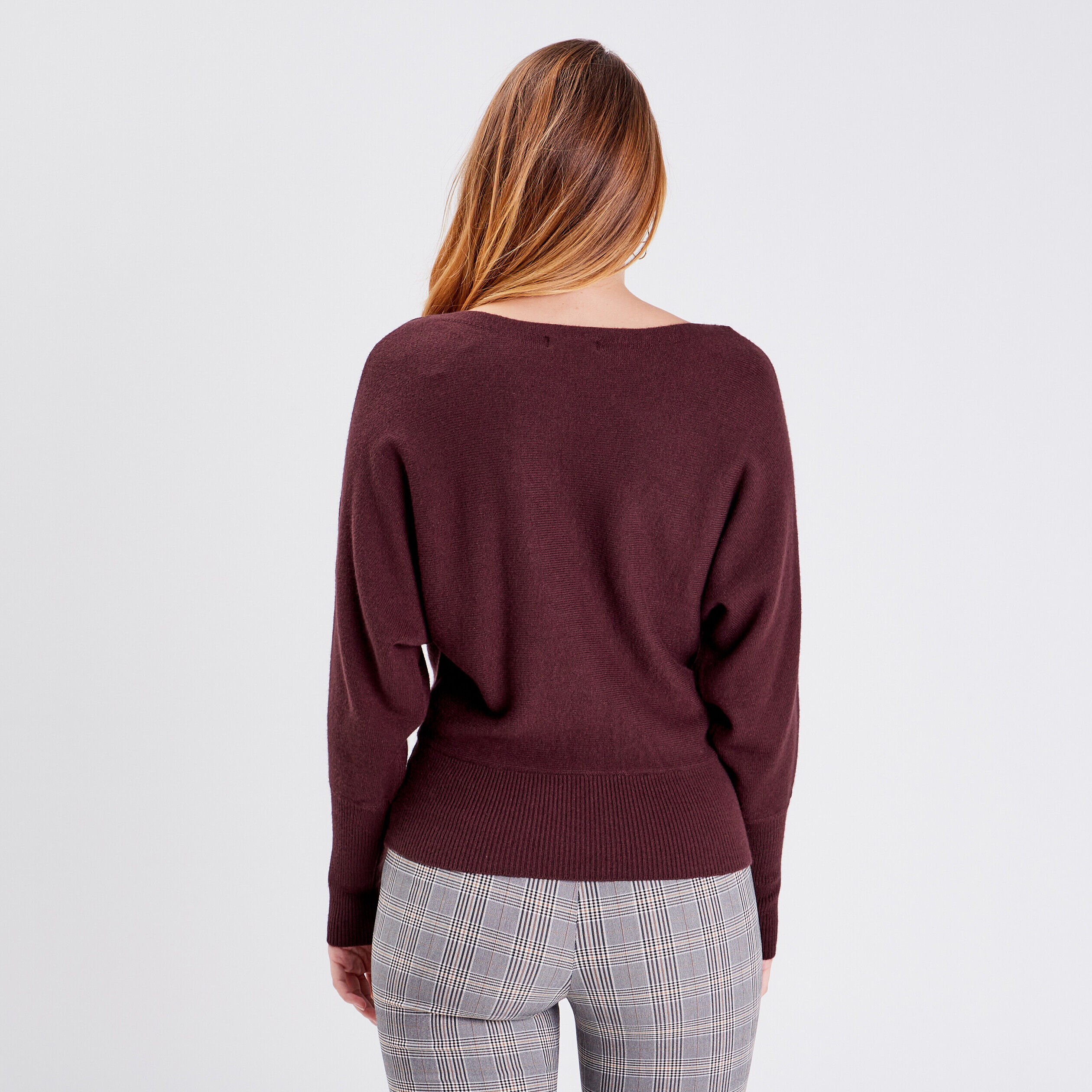 Pull manches longues marron femme | Cache Cache