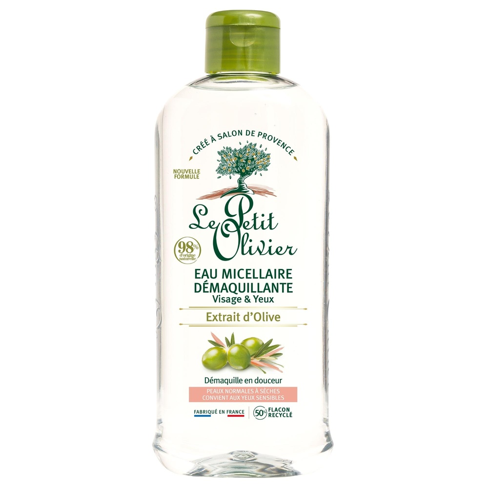 le petit olivier Eau Micellaire Démaquillante Extrait d'Olive Eau Micellaire - Yeux Sensibles