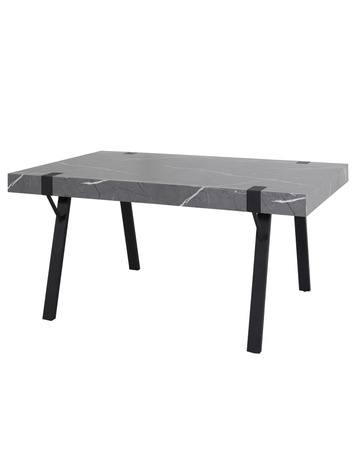 MCW Esstisch L54 Industrial, Marmor-Optik grau günstig kaufen onesize