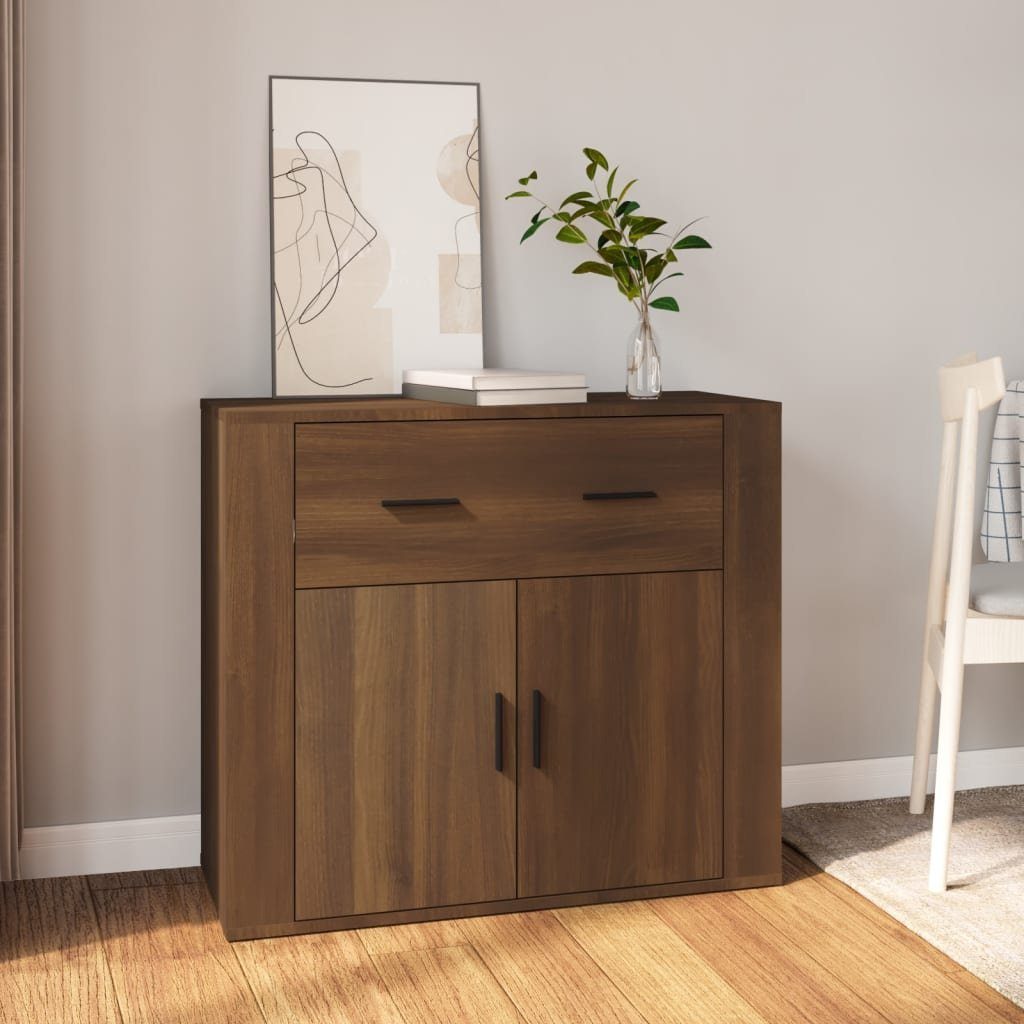 vidaXL Sideboard Sideboard Braun Eichen-Optik 80x33x70 cm Holzwerkstoff (1 St)