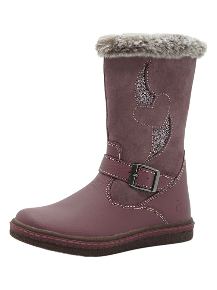 lamino Leder-Boots in Lila günstig kaufen