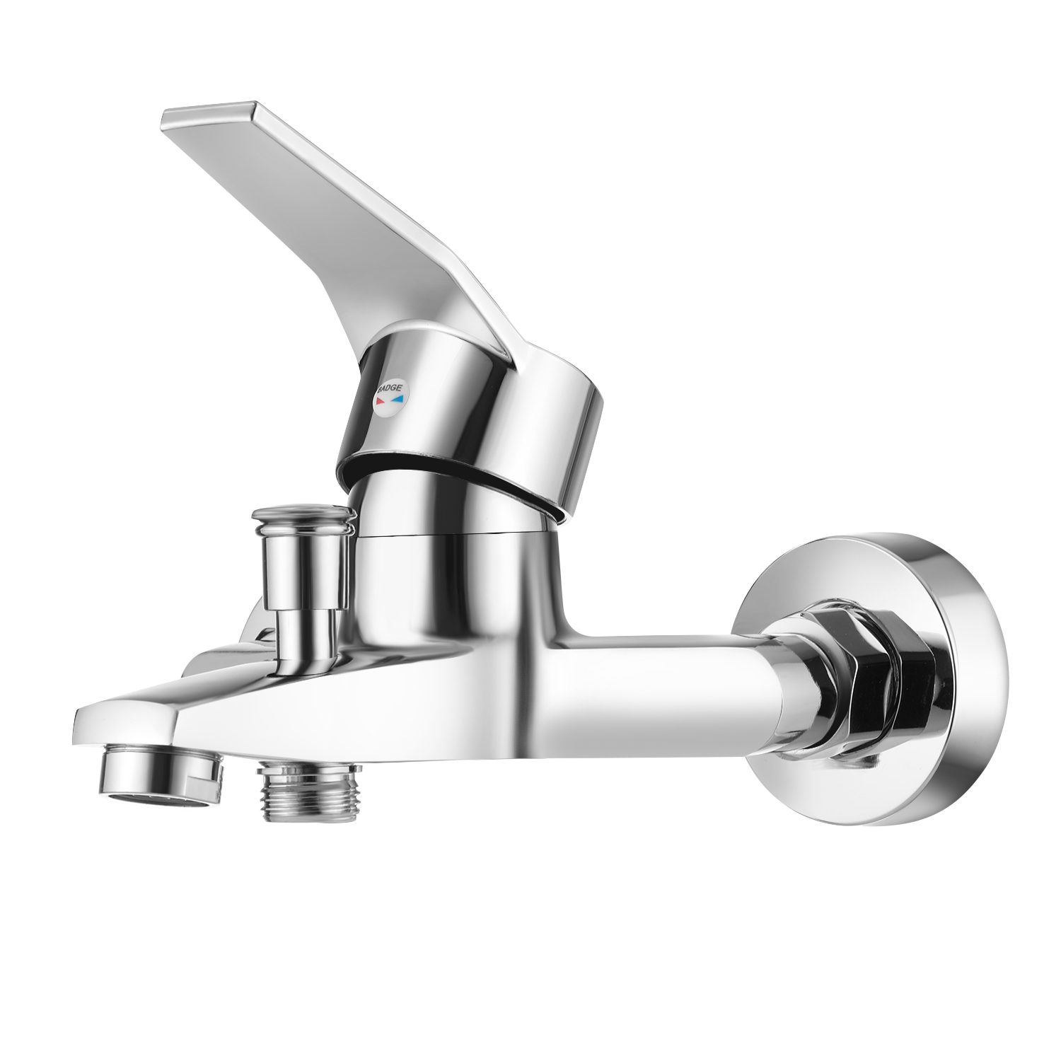 iscooter Wannenarmatur Badewannenarmatur, Wannenarmatur, Aufputz Badarmatur für 2 Funktionen automatische Umstellung für Badewanne und Dusche, Chrom