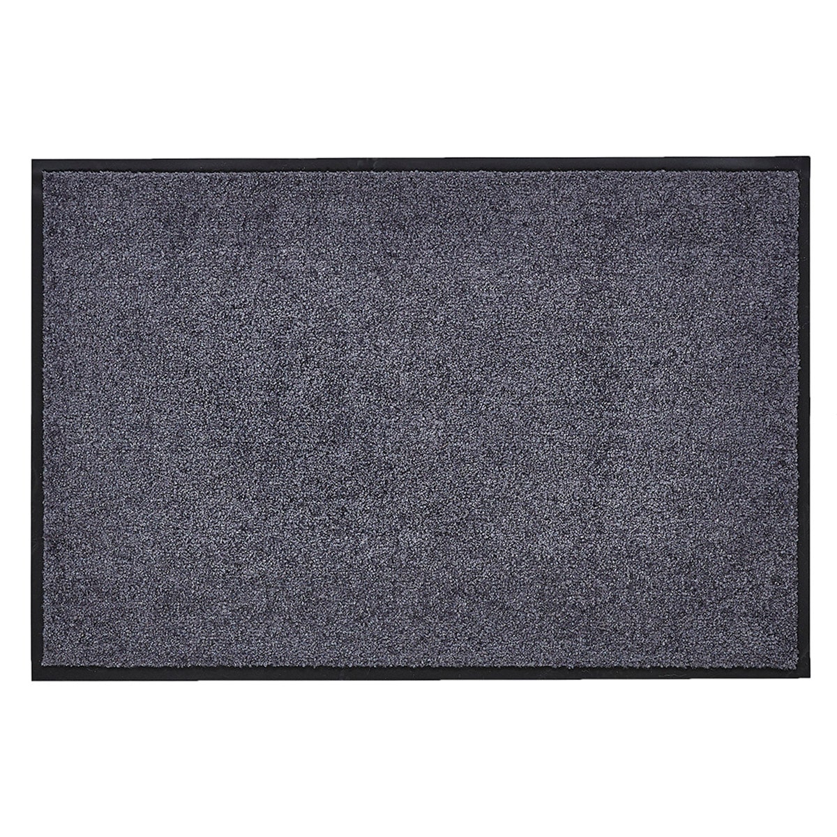 HOMCOM Fußmatte waschbar Gummiumrandung rutschfest Anthrazit 120 x 90 x 0,7 cm