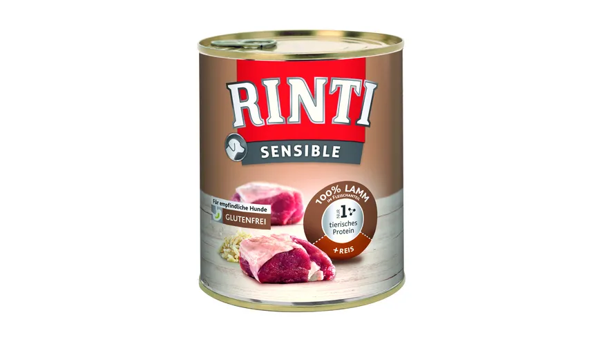 RINTI Sensible Hundenassfutter Lamm + Reis 800 g