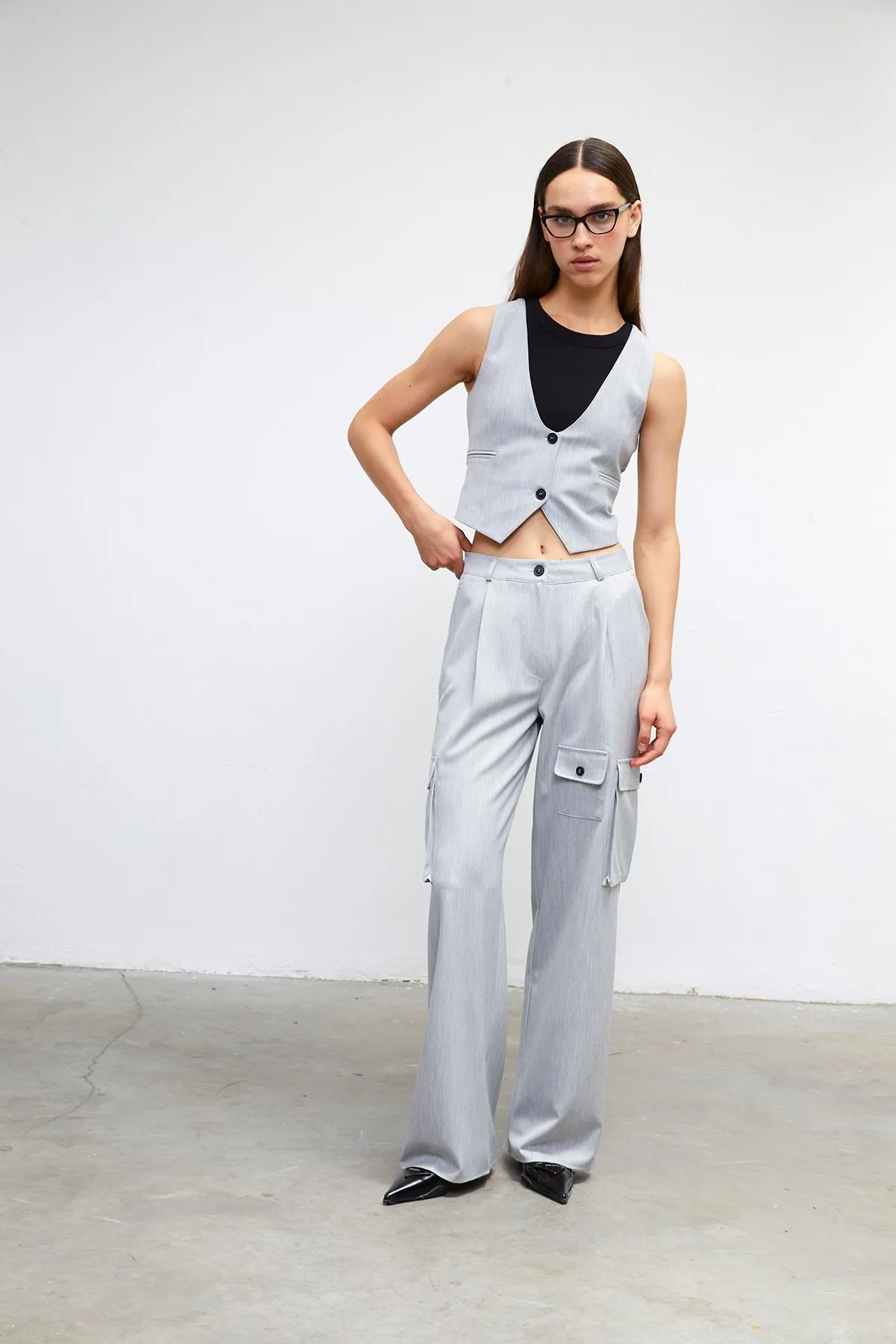 VATKALI  Cargohose mit hohem Bund – Premium-Kollektion