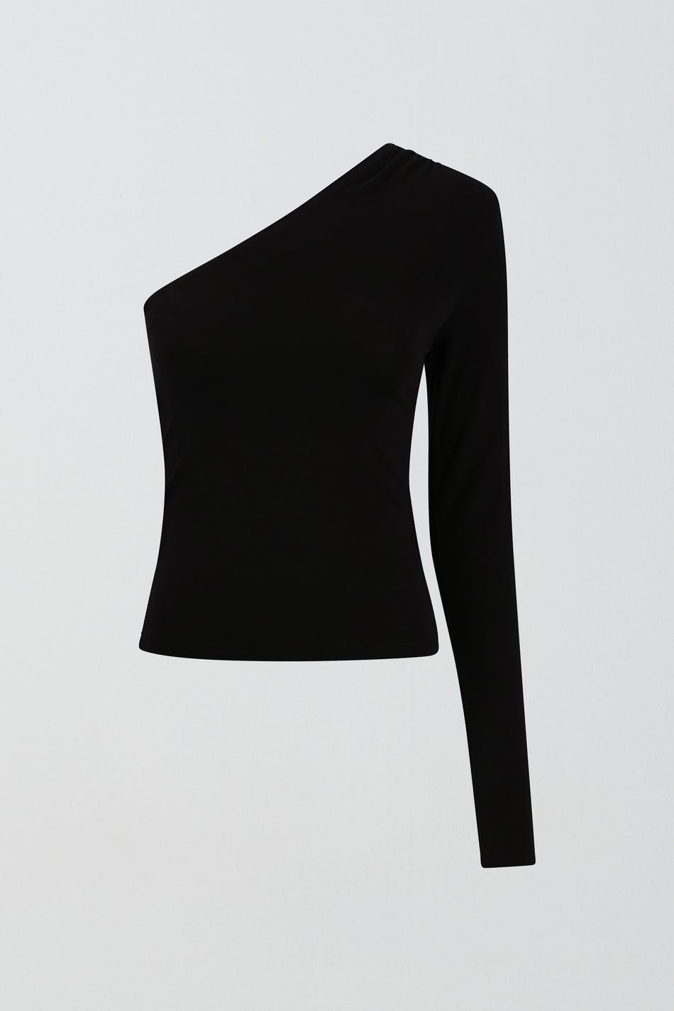 Soft touch one shoulder top
