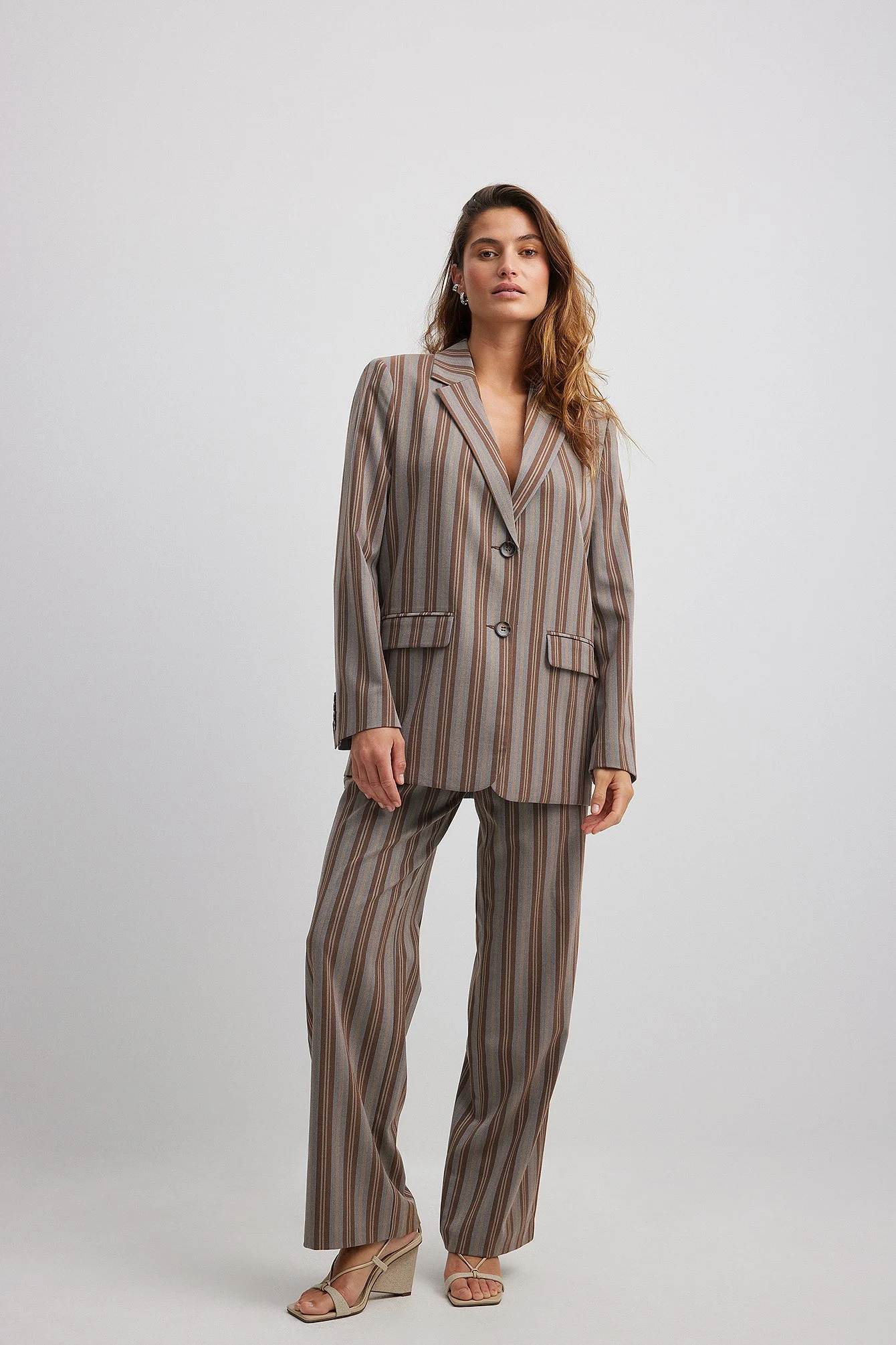 Gestreifter Oversized-Blazer