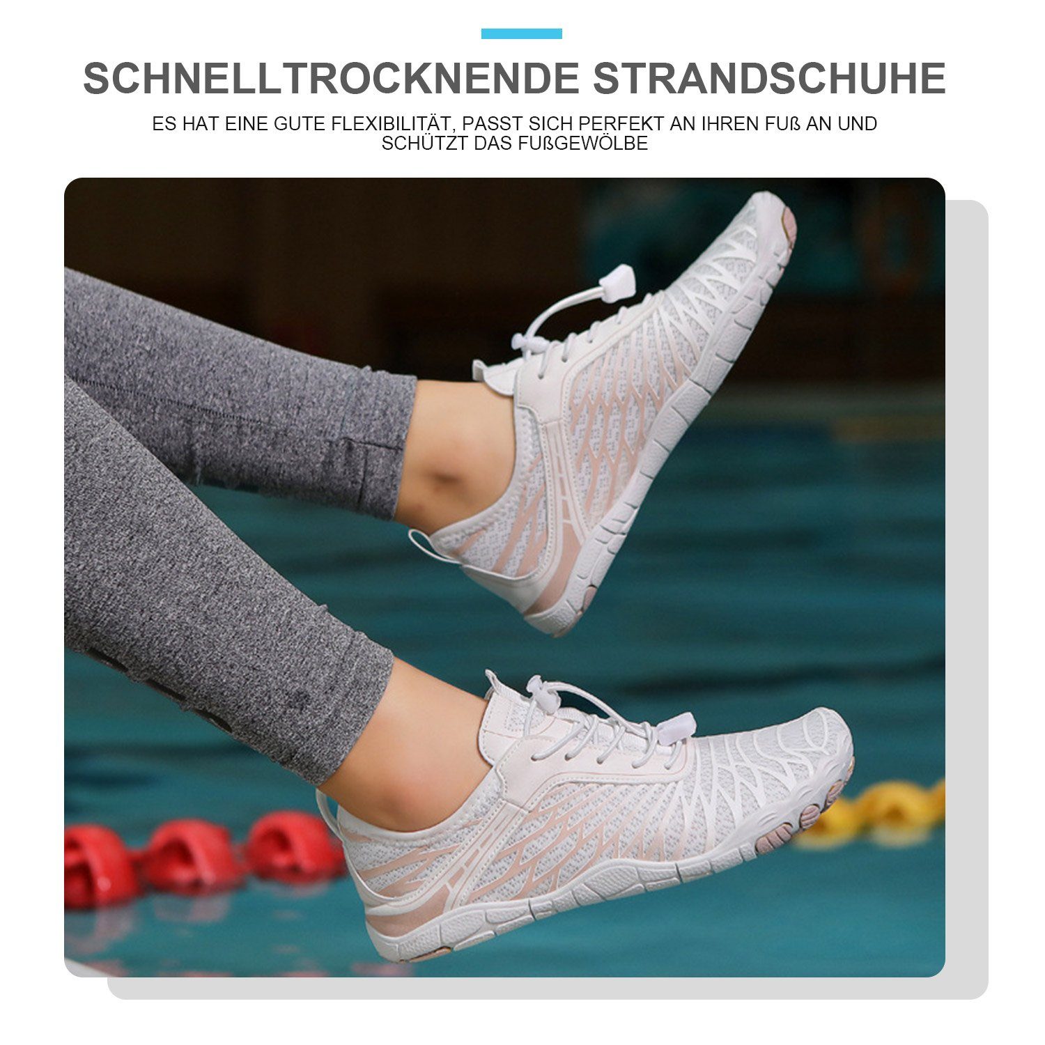 Daisred Strandschuhe Unisex Leicht Barfußschuhe schnelltrocknend Wasserschuh