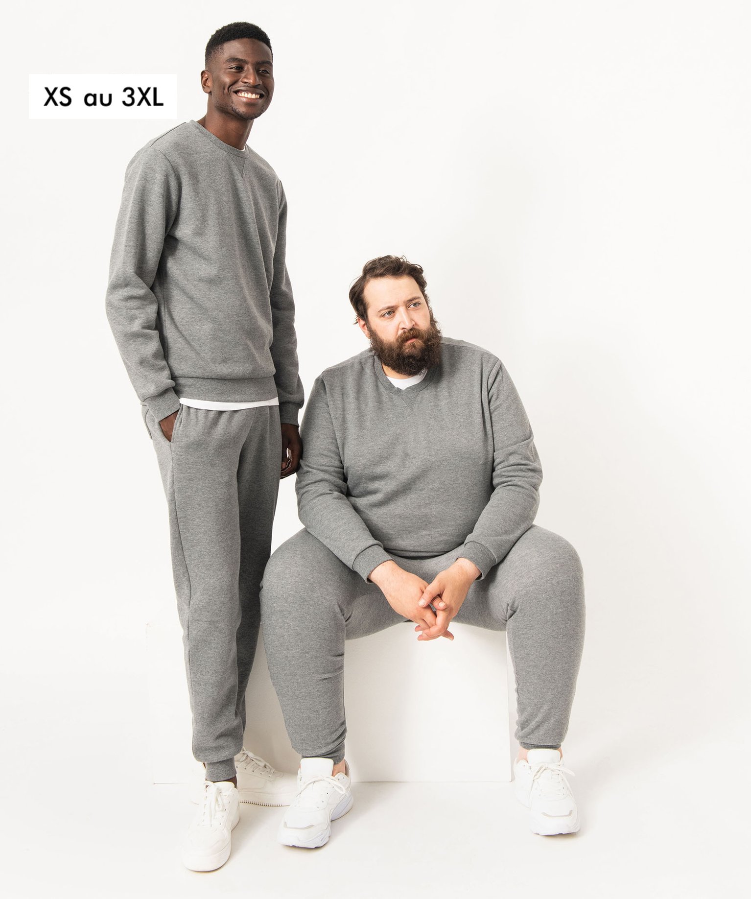Pantalon de jogging homme molletonné gris | GEMO