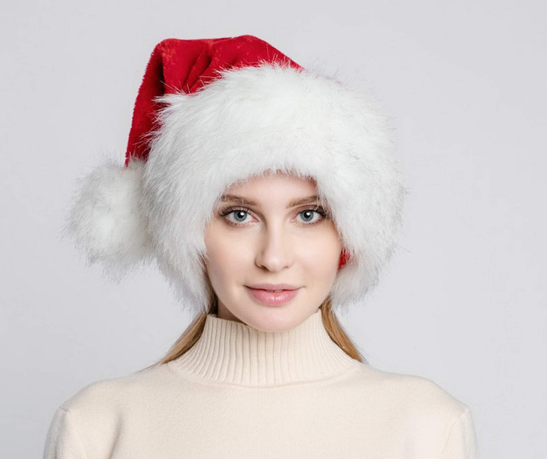 Aatrx Schlapphut Luxuriöse, verdickte Weihnachtsmütze aus Kunstfell (1-St)