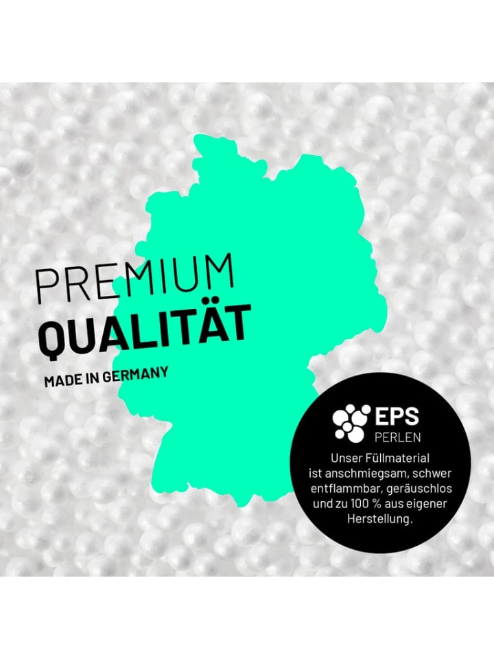 Lumaland Sitzsack 2-in-1-Sitzsack - 300l 120 x 80 x 75 cm - Stahlgrau günstig kaufen onesize
