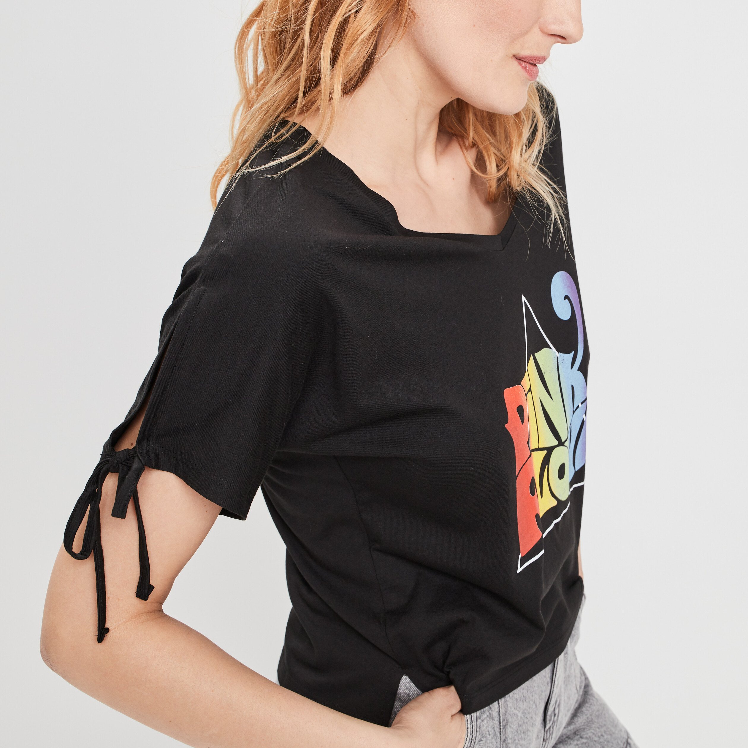 T-shirt Pink Floyd noir femme | La Halle