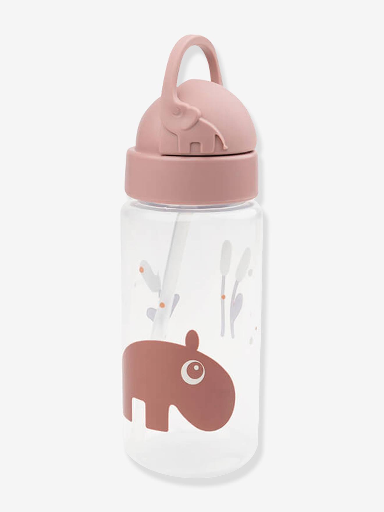 Done by deer Trinkflasche DONE BY DEER mit Trinkhalm, 350 ml - orange