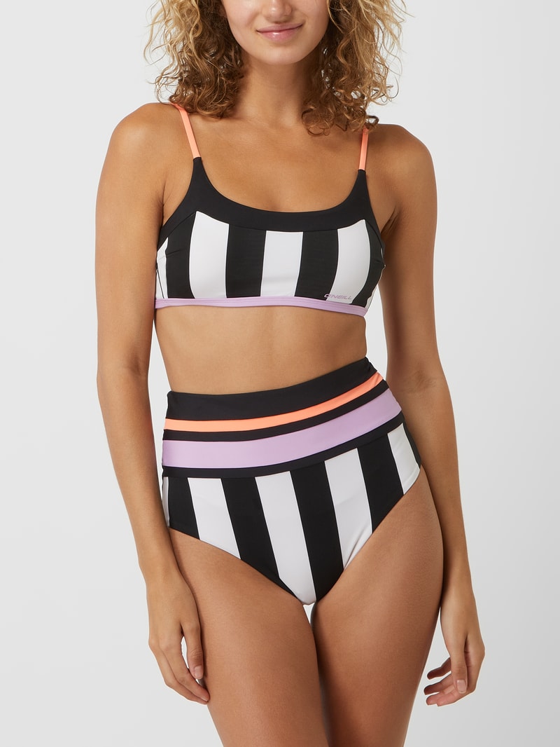 Bikini mit Streifenmuster Modell 'Talaia' in weiß