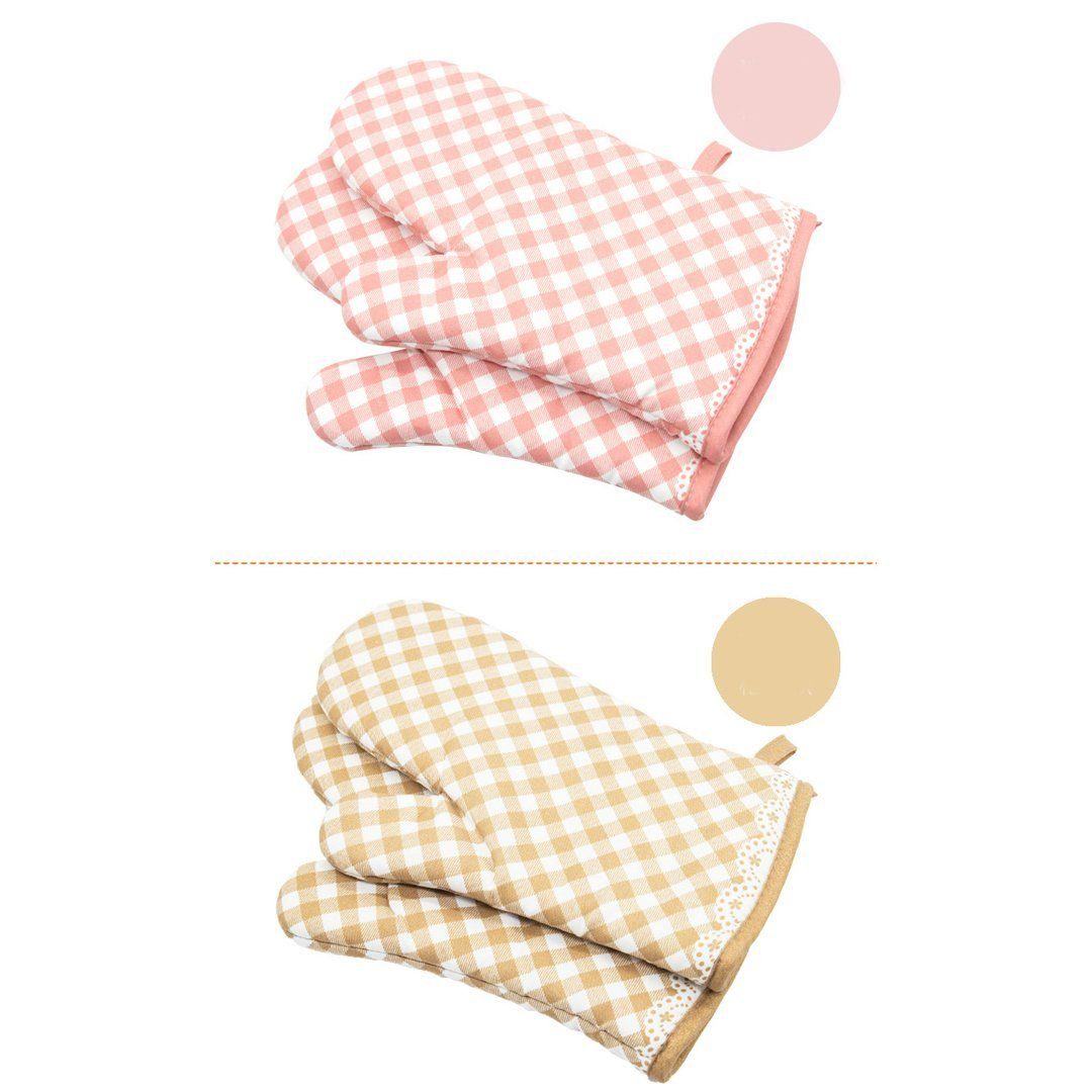 LENBEST Topflappen Topfhandschuhe Koch-/Back-Anti-Rutsch-Handschuhe, (Ofenhitzebeständige Handschuhe), Mikrowellen-Hitzeschutzhandschuhe
