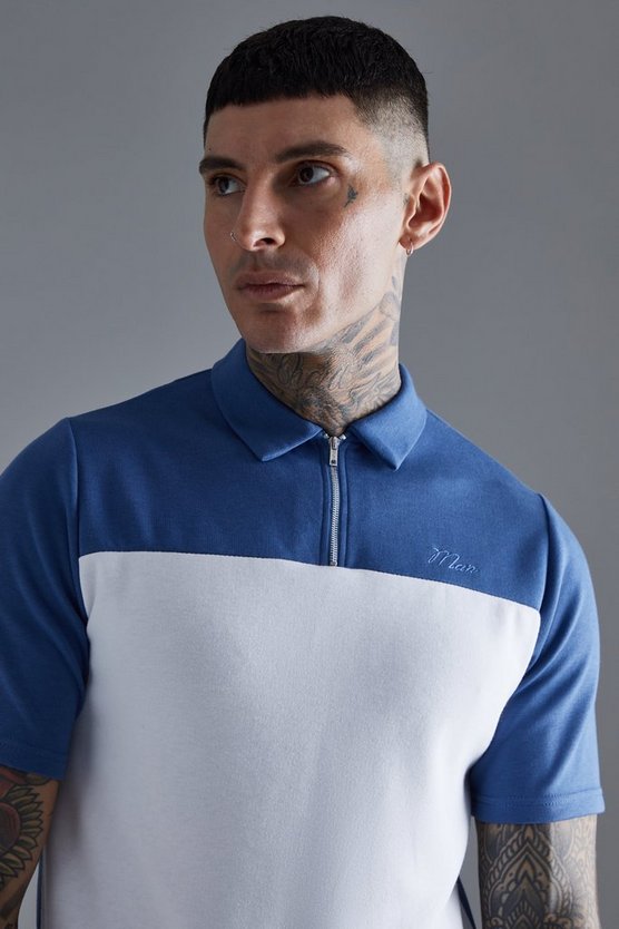 Tall Slim-Fit Colorblock Poloshirt