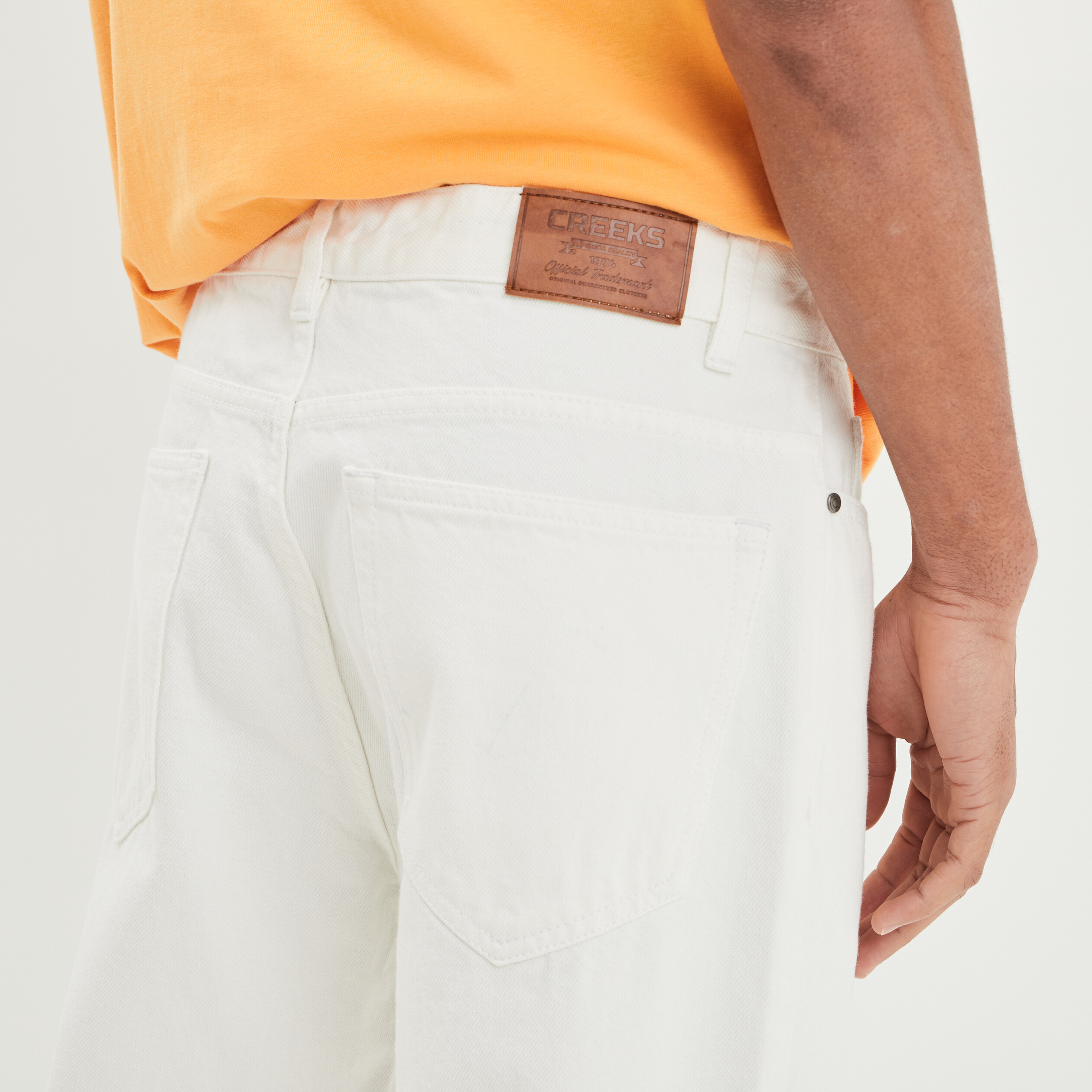 Jeans relaxed Creeks denim blanc garçon | La Halle