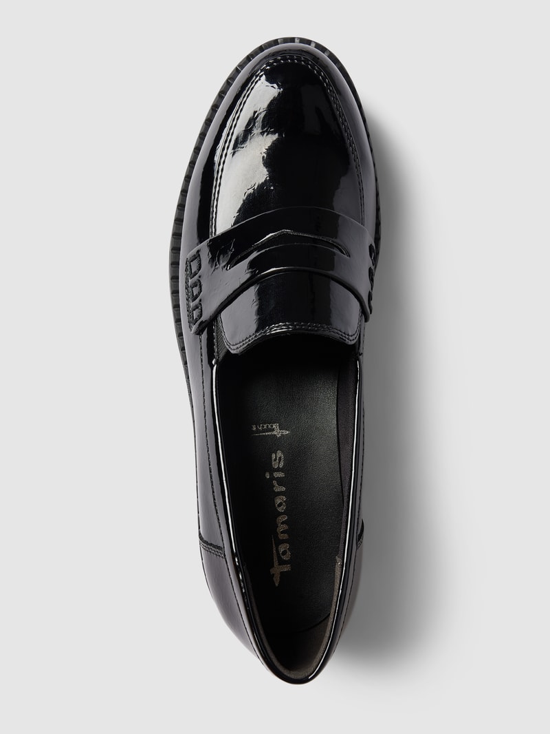 Penny-Loafer mit Schaftbrücke in schwarz