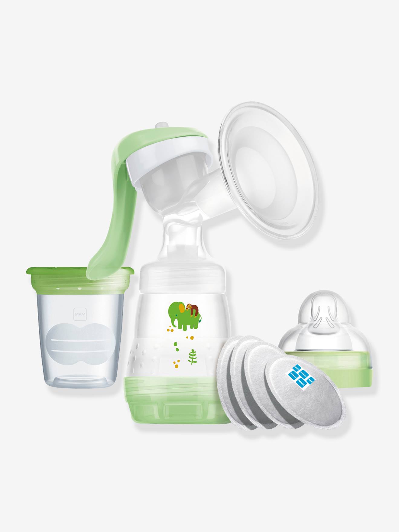 Kit tire-lait manuel + kit allaitement MAM vert