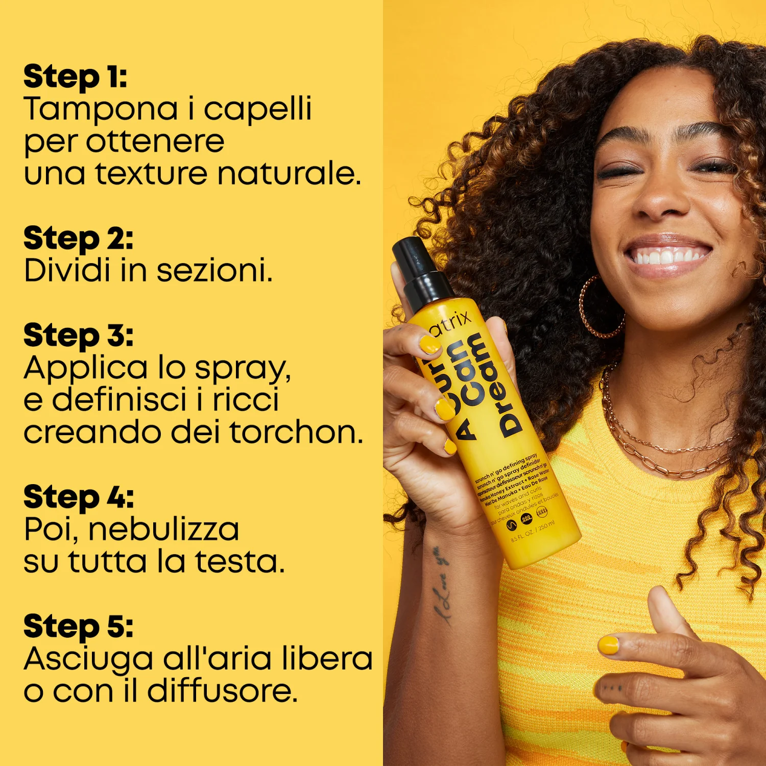 Total Results A Curl Can Dream Scrunch N' Go Defining Spray - sprej za oblikovanje i završnu obradu kose, termo zaštitni sprej