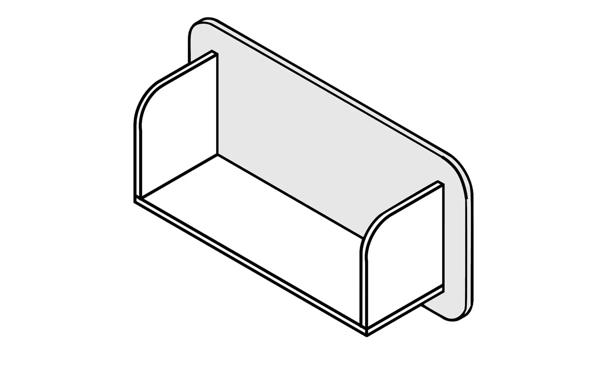 Regal mit Paneelrückwand
