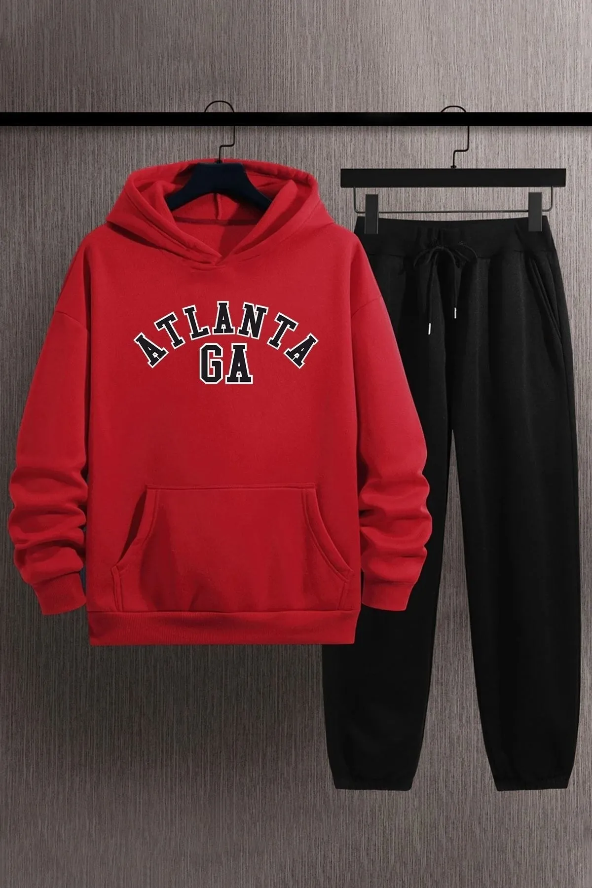 uyguntarz  Bedrucktes Unisex-Trainingsanzugset „Atlanta“.