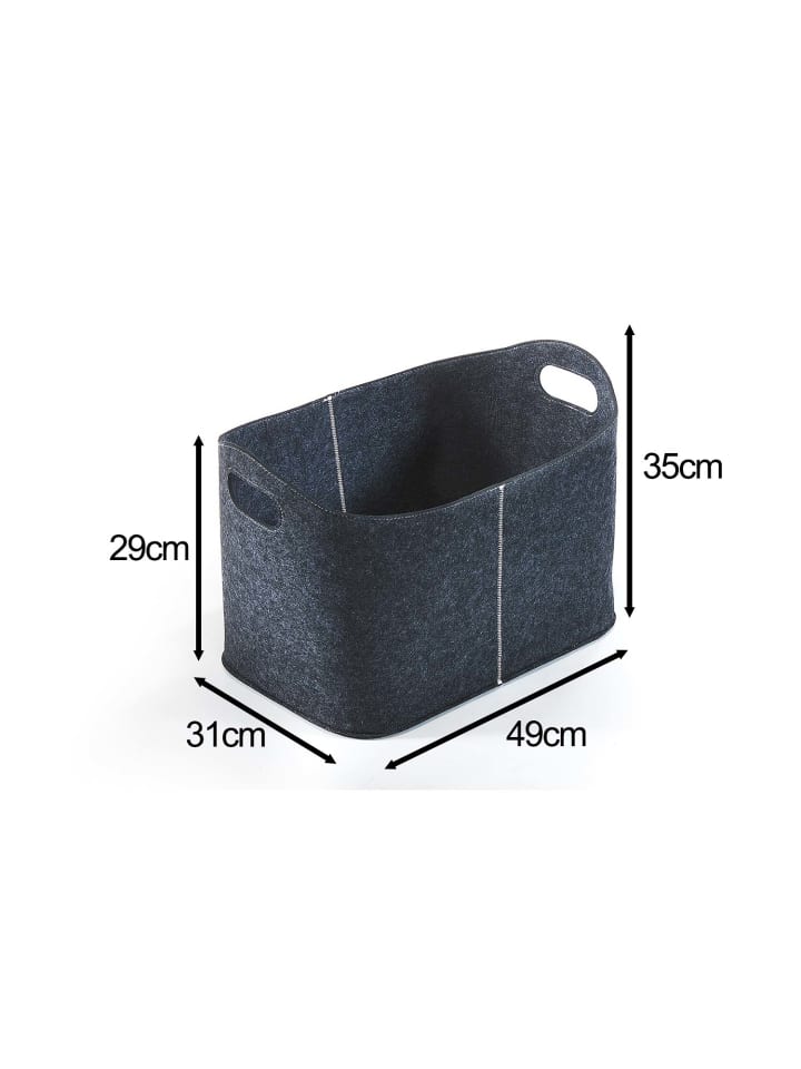 kobolo Kaminholzkorb FELTWOODBIN0 in Grau günstig kaufen onesize