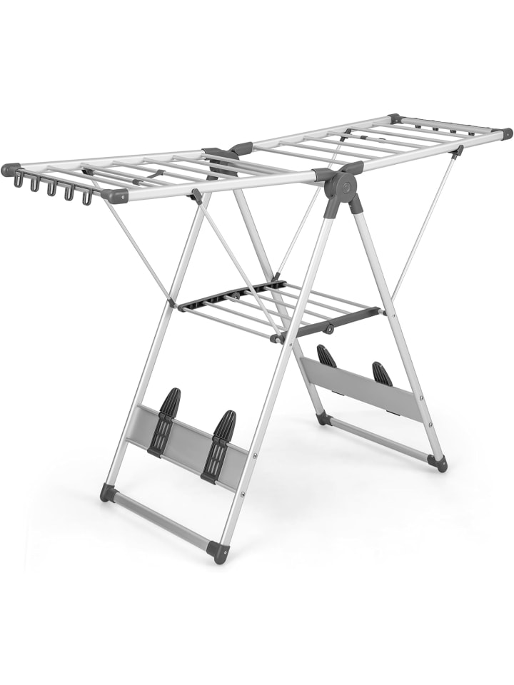 COSTWAY Wäscheständer ausziehbar in Silber günstig kaufen onesize