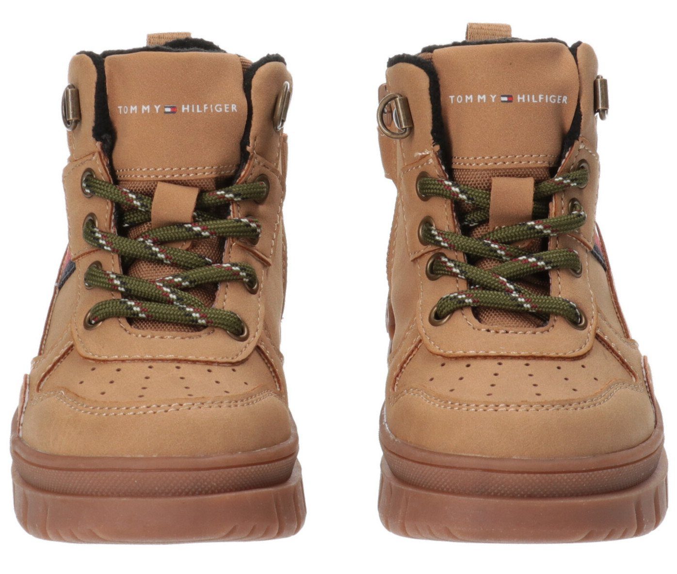 Tommy Hilfiger LACE-UP BOOTIE Schnürboots mit auffälligem Logoschriftzug an der Laufsohle