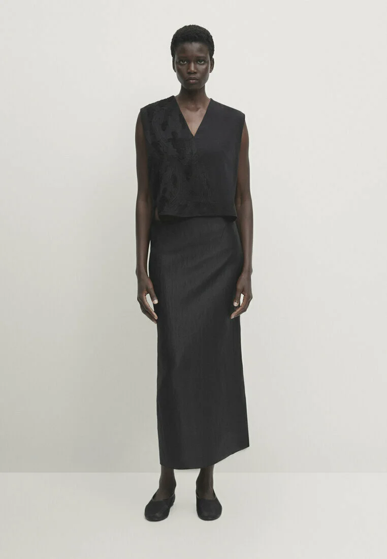 Falda larga Massimo Dutti