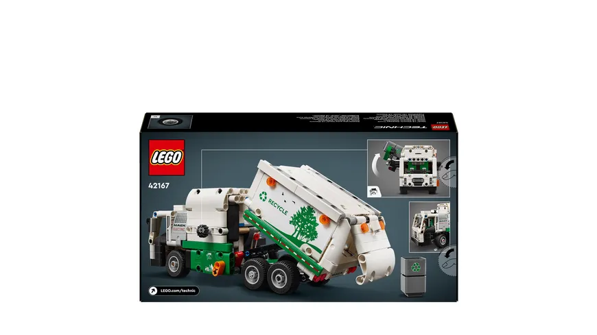 LEGO Technic 42167 Mack LR Electric Müllwagen Set, LKW-Spielzeug