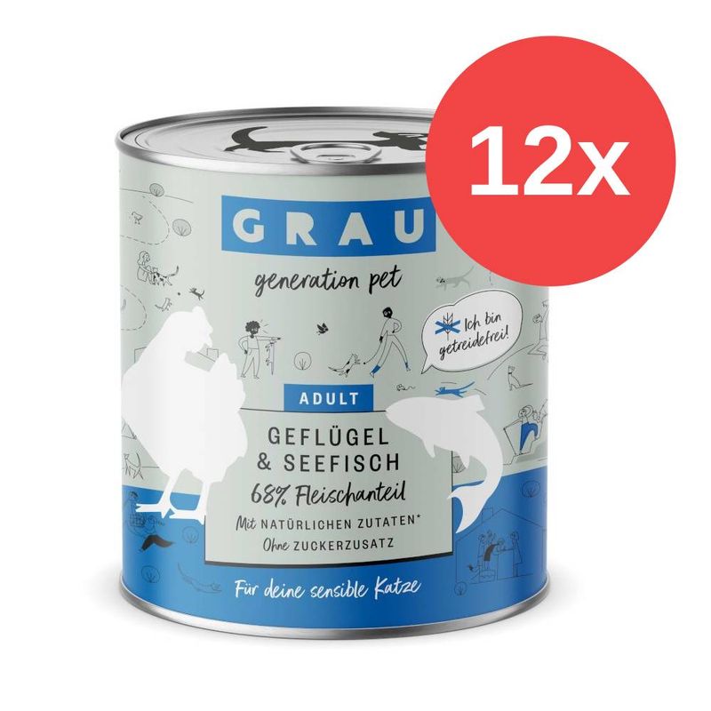Sparpaket GRAU Adult Getreidefrei 12 x 800 g