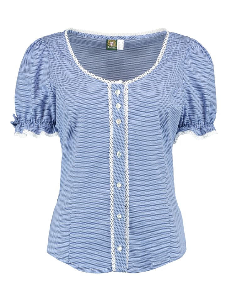 OS-Trachten Trachtenbluse Mikun in mittelblau günstig kaufen 34