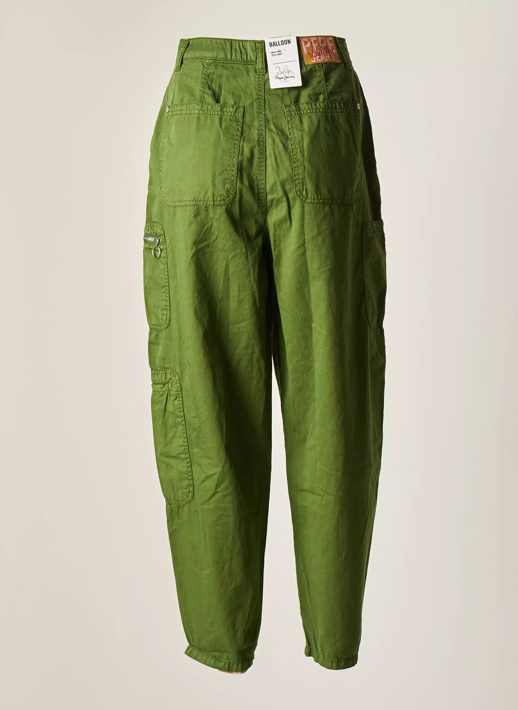 Pepe Jeans Pantalons Larges Femme couleur vert