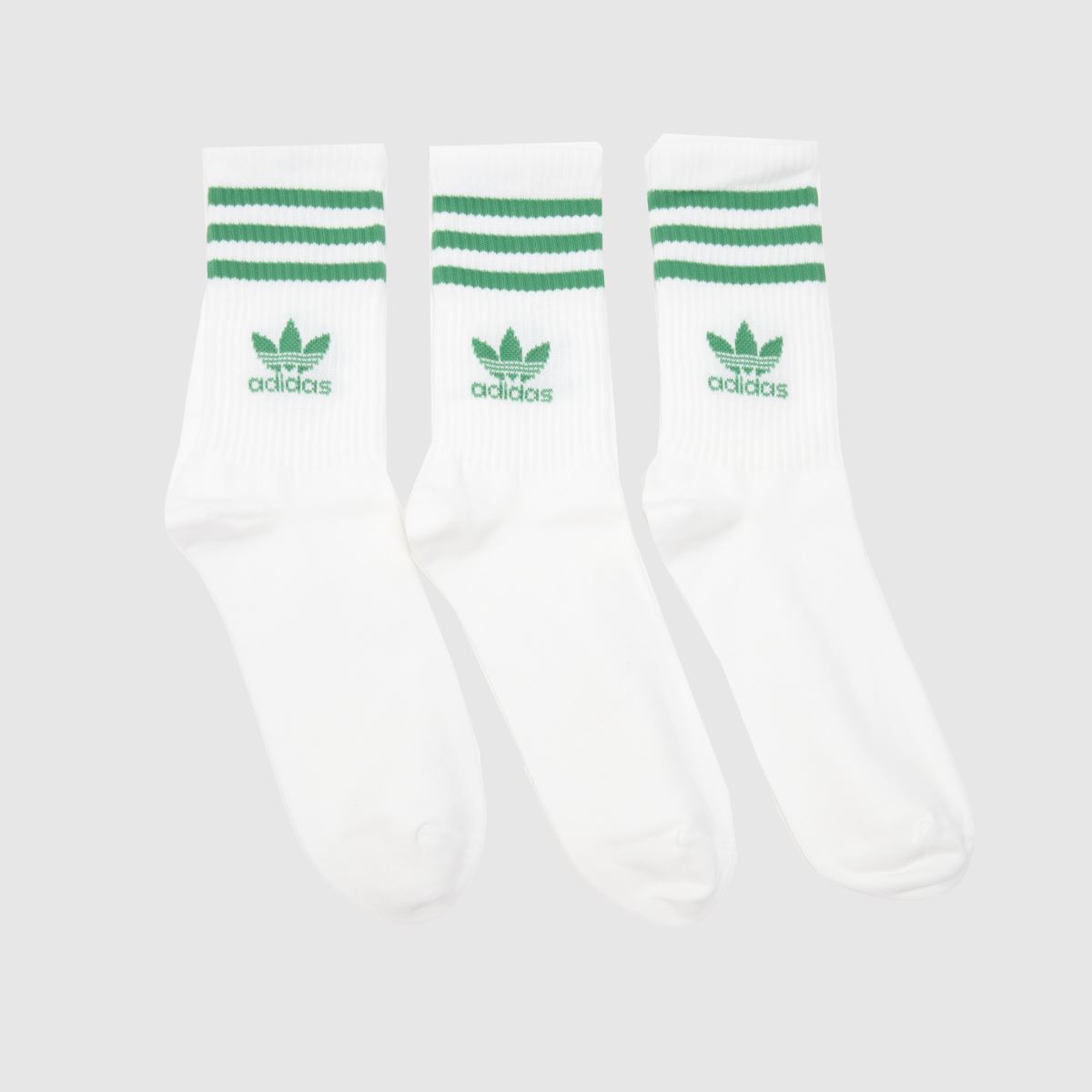 adidas fehér és zöld eredeti zokni, 3 darabos szett