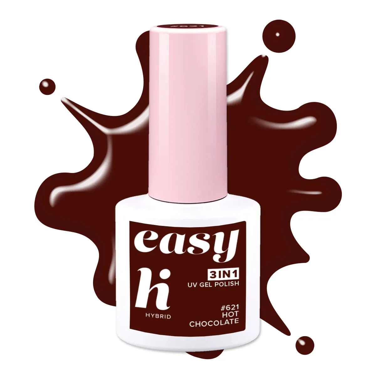Hi Hybrid Easy 3у1 хибридни лак за нокте, 621 Врућа чоколада