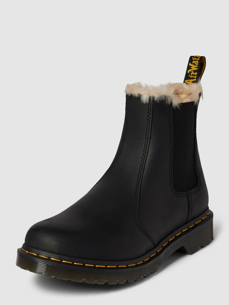 Chelsea Boots mit Innenfutter Modell 'Leonore' in schwarz