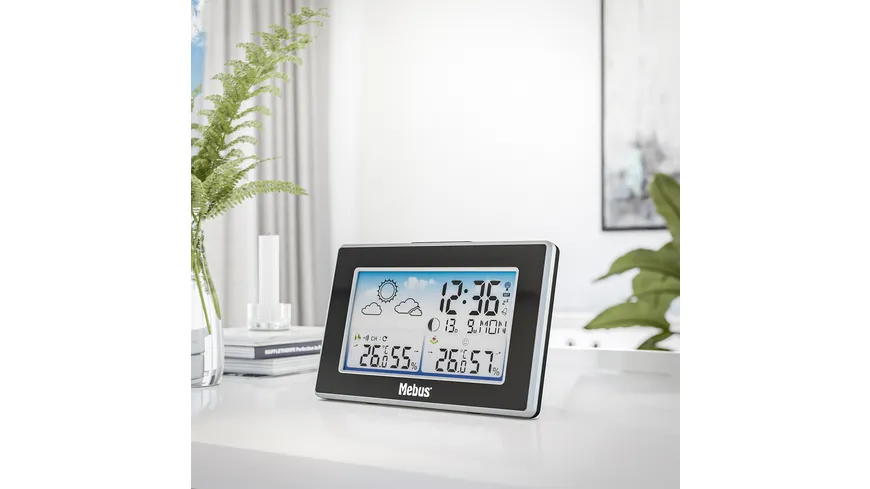 Mebus Funk Wetterstation schwarz
