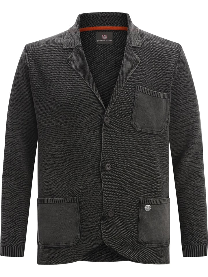 Jan Vanderstorm Strickjacke SIGURDULFAR in schwarz günstig kaufen