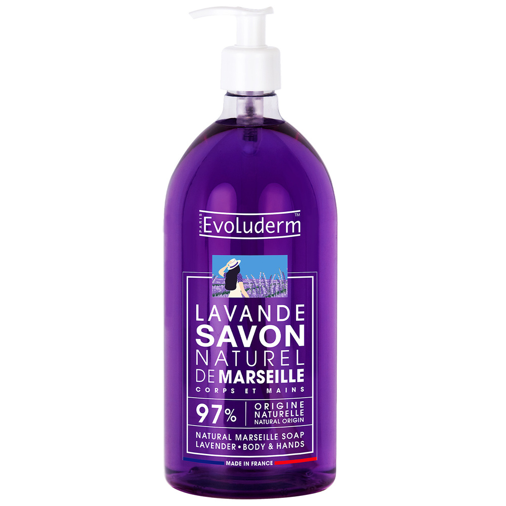 evoluderm Savon Naturel de Marseille Savon Naturel de Marseille Lavande - 1000 ml