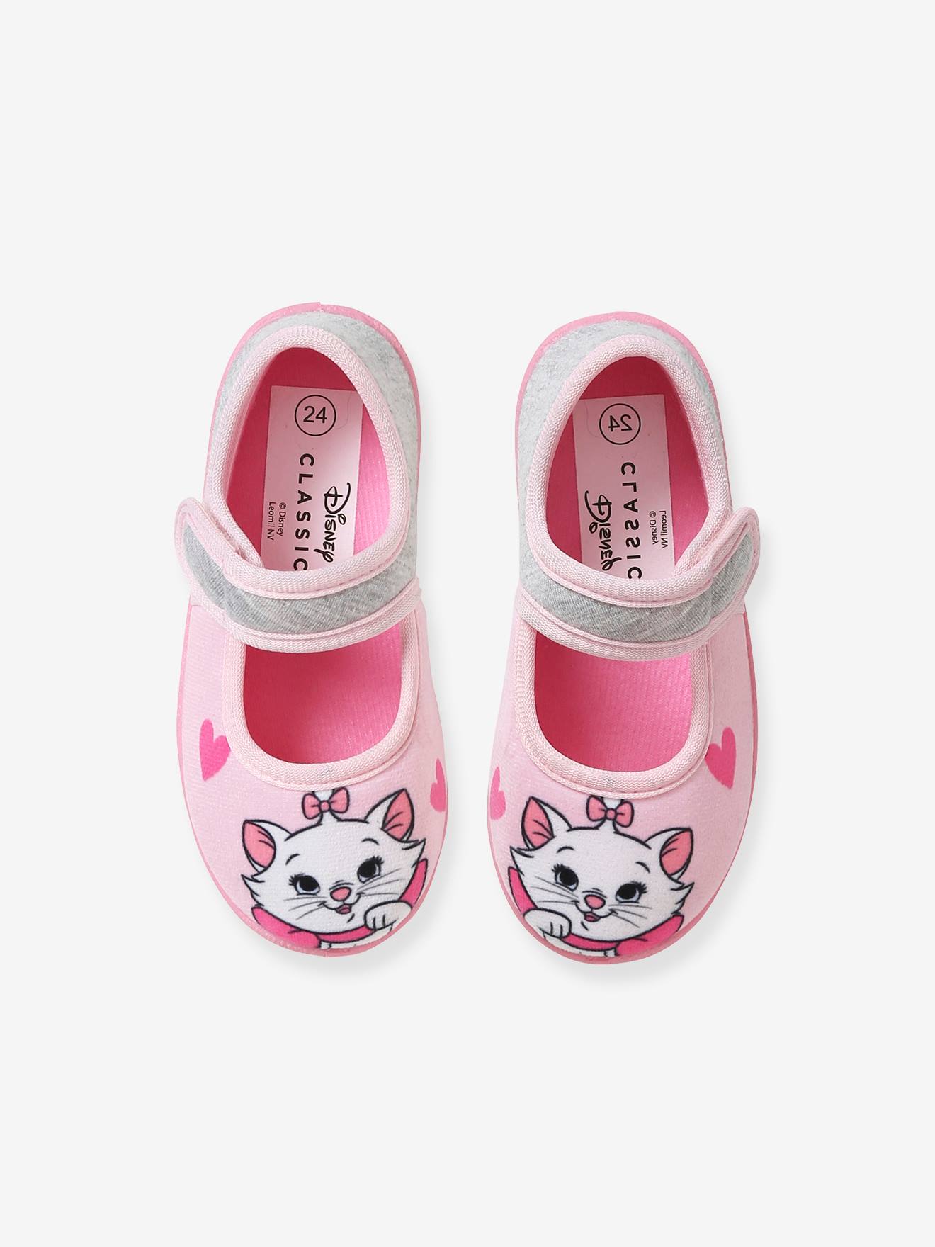 Chaussons fille DS® Marie les Aristochats rose / gris